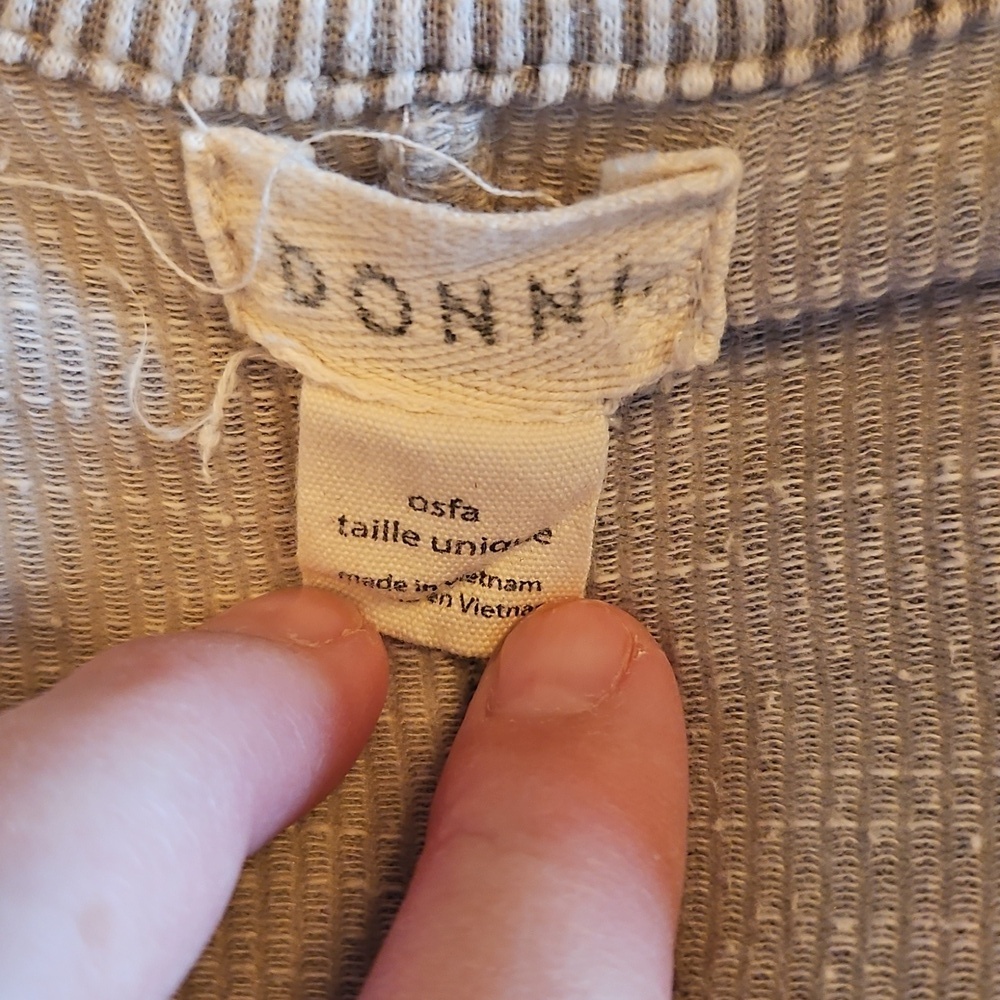 Light Grey Tan Open-Front Ribbed Cardigan - Picture 3 of 5